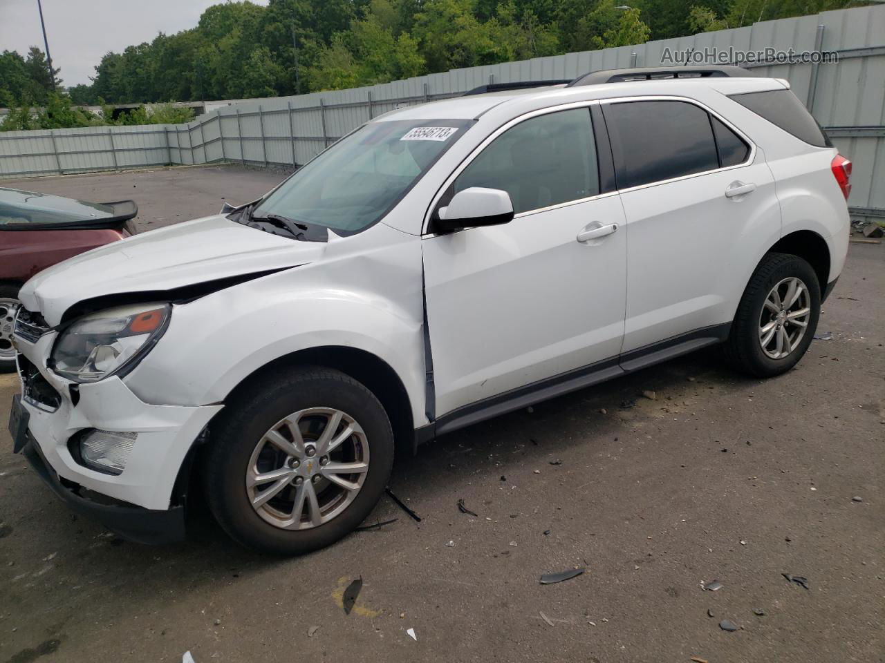 2017 Chevrolet Equinox Lt White vin: 2GNFLFEK1H6182767