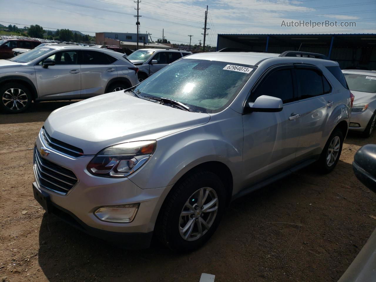 2017 Chevrolet Equinox Lt Серебряный vin: 2GNFLFEK2H6229109