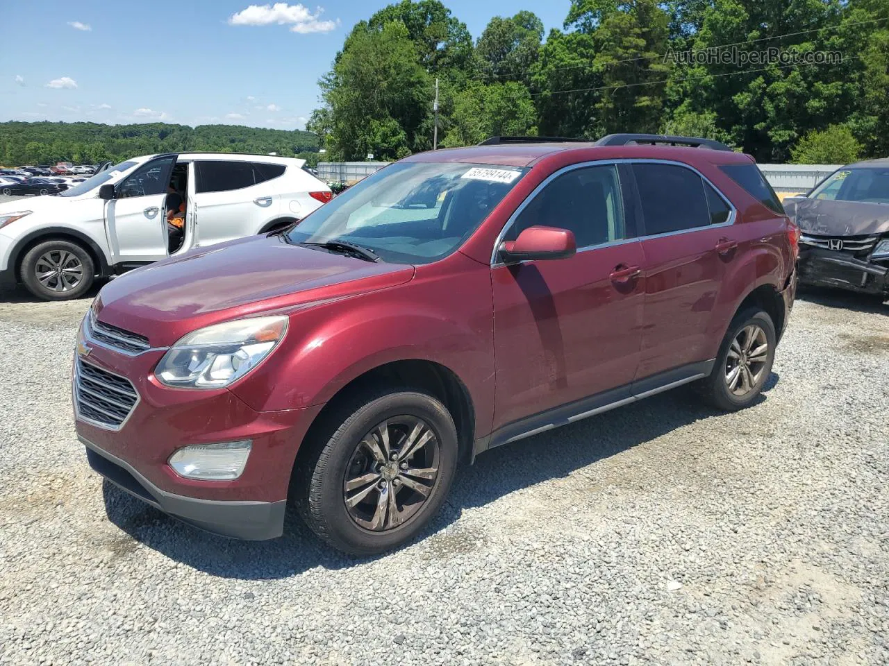 2016 Chevrolet Equinox Lt Бордовый vin: 2GNFLFEK3G6287020