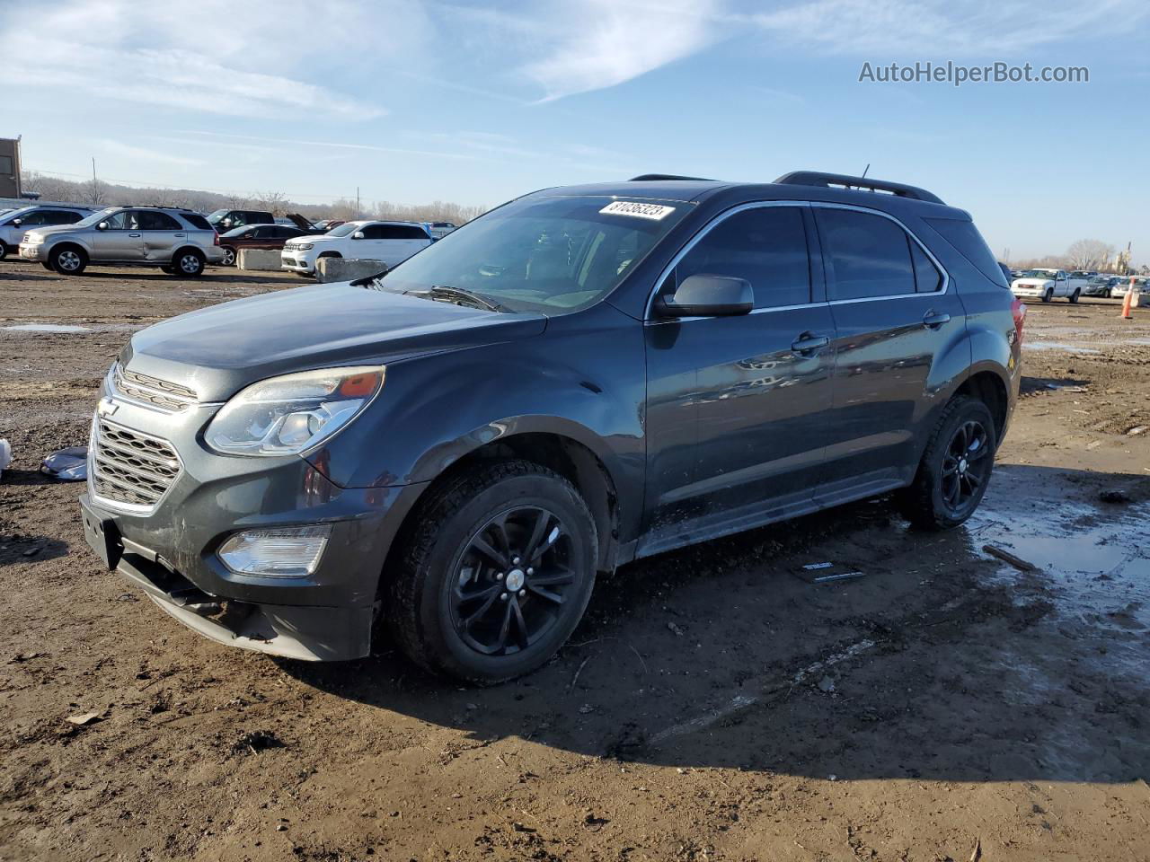 2017 Chevrolet Equinox Lt Синий vin: 2GNFLFEK3H6148202