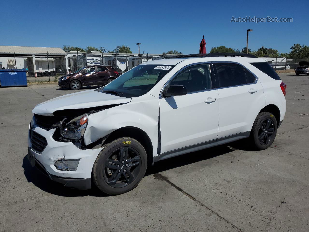 2017 Chevrolet Equinox Lt White vin: 2GNFLFEK5H6298716