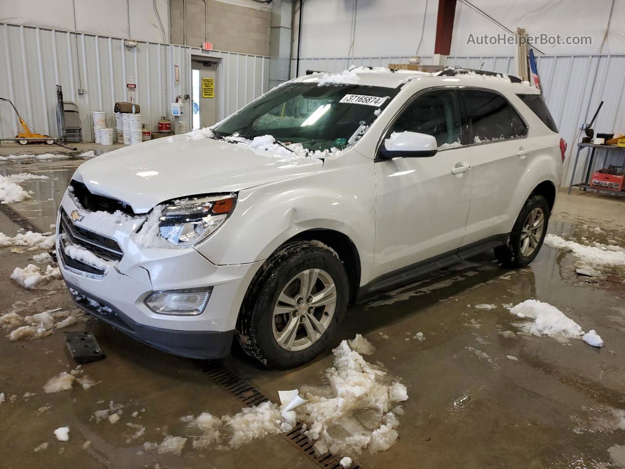 2016 Chevrolet Equinox Lt White vin: 2GNFLFEK8G6215617