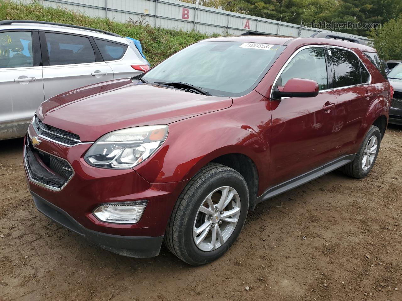 2017 Chevrolet Equinox Lt Красный vin: 2GNFLFEK8H6202724