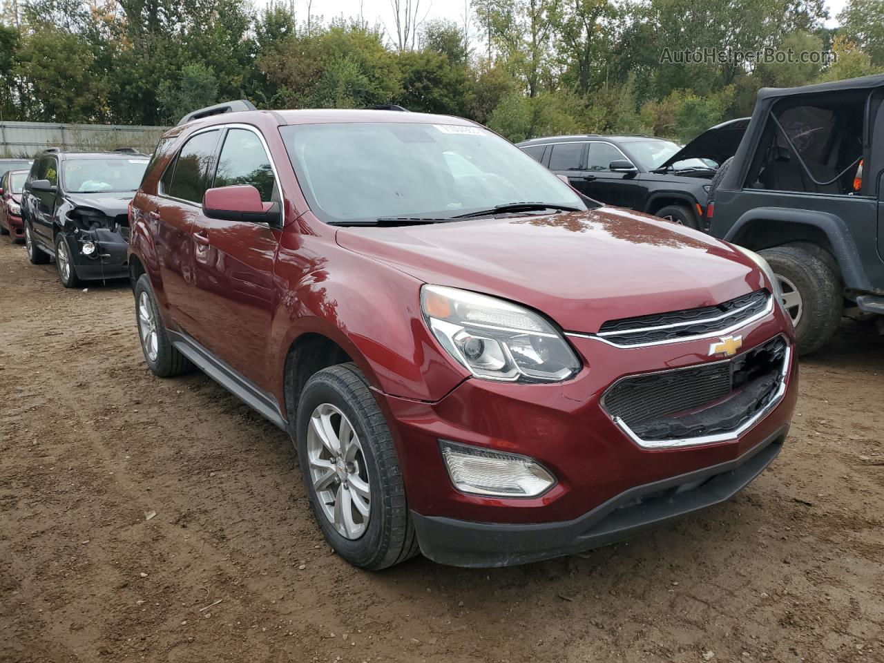 2017 Chevrolet Equinox Lt Red vin: 2GNFLFEK8H6202724