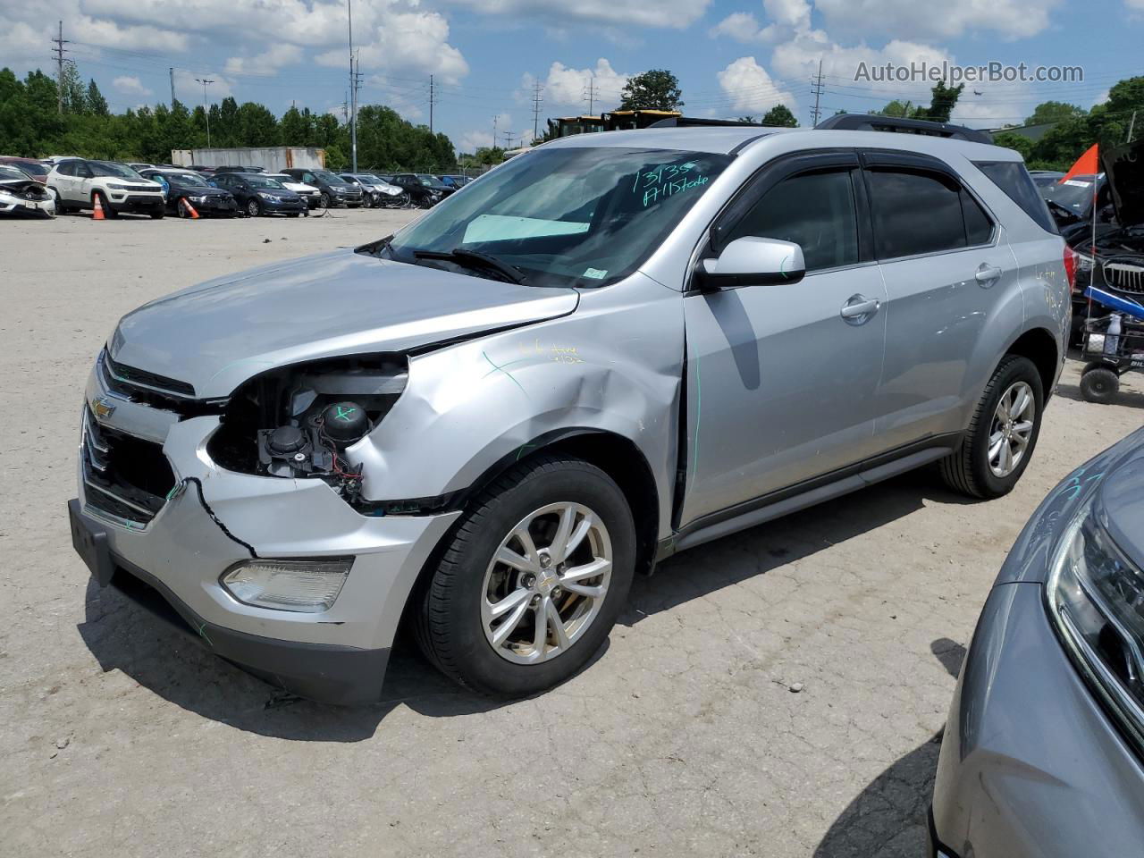 2016 Chevrolet Equinox Lt Серебряный vin: 2GNFLFEK9G6128969