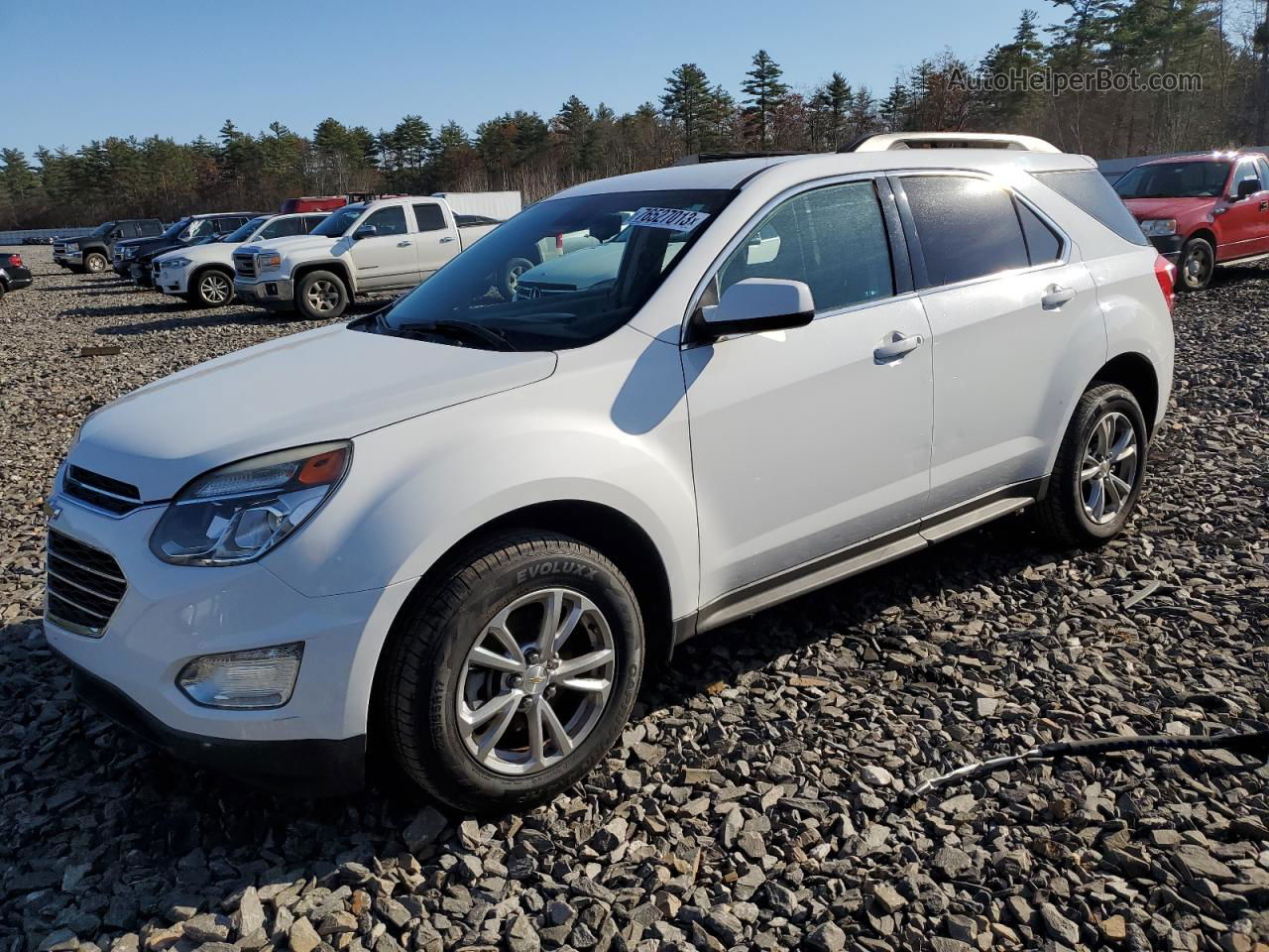 2016 Chevrolet Equinox Lt White vin: 2GNFLFEK9G6215433