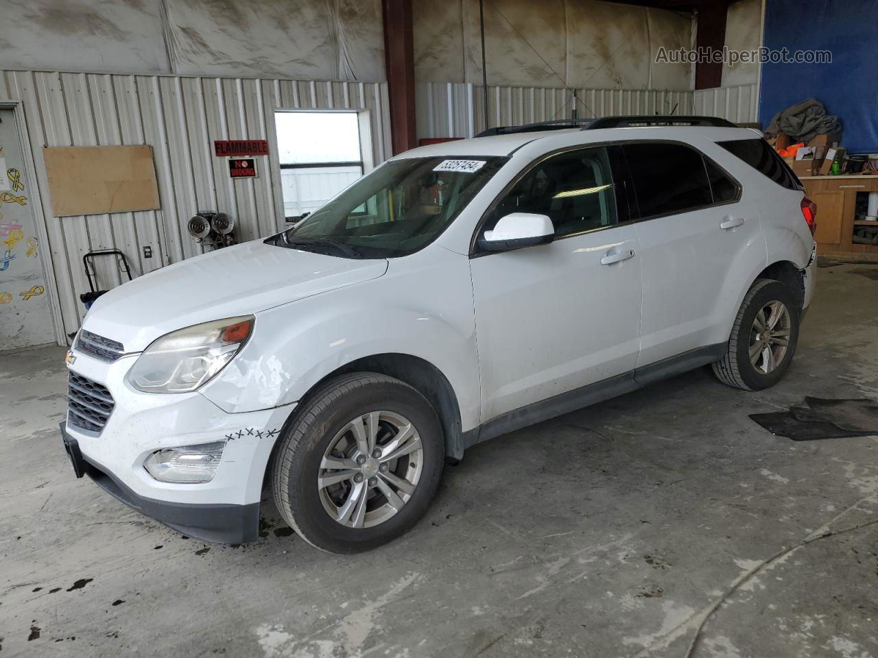 2016 Chevrolet Equinox Lt White vin: 2GNFLFEKXG6202416