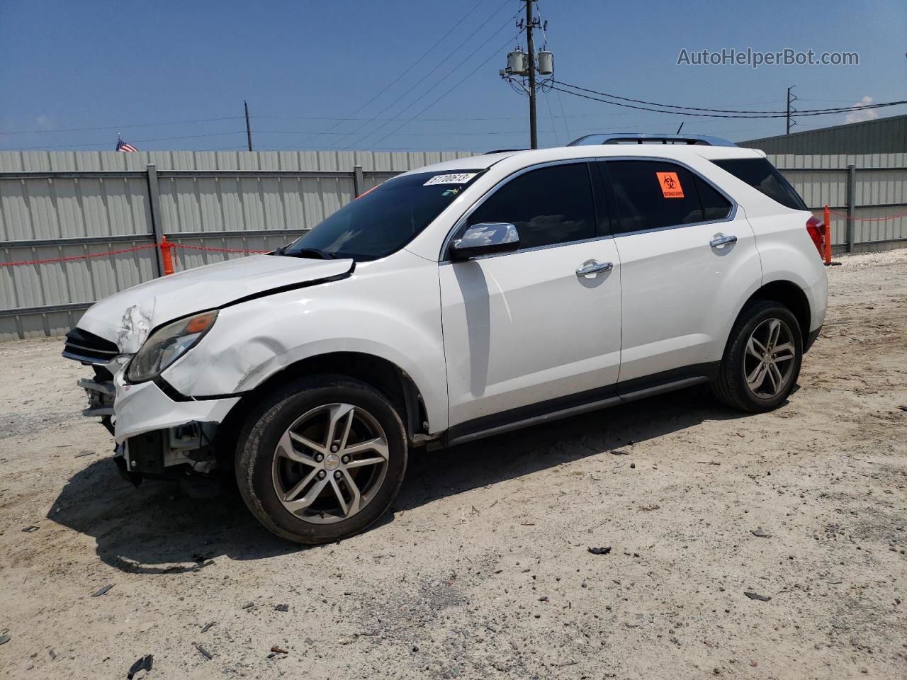 2017 Chevrolet Equinox Premier Белый vin: 2GNFLGE37H6253081