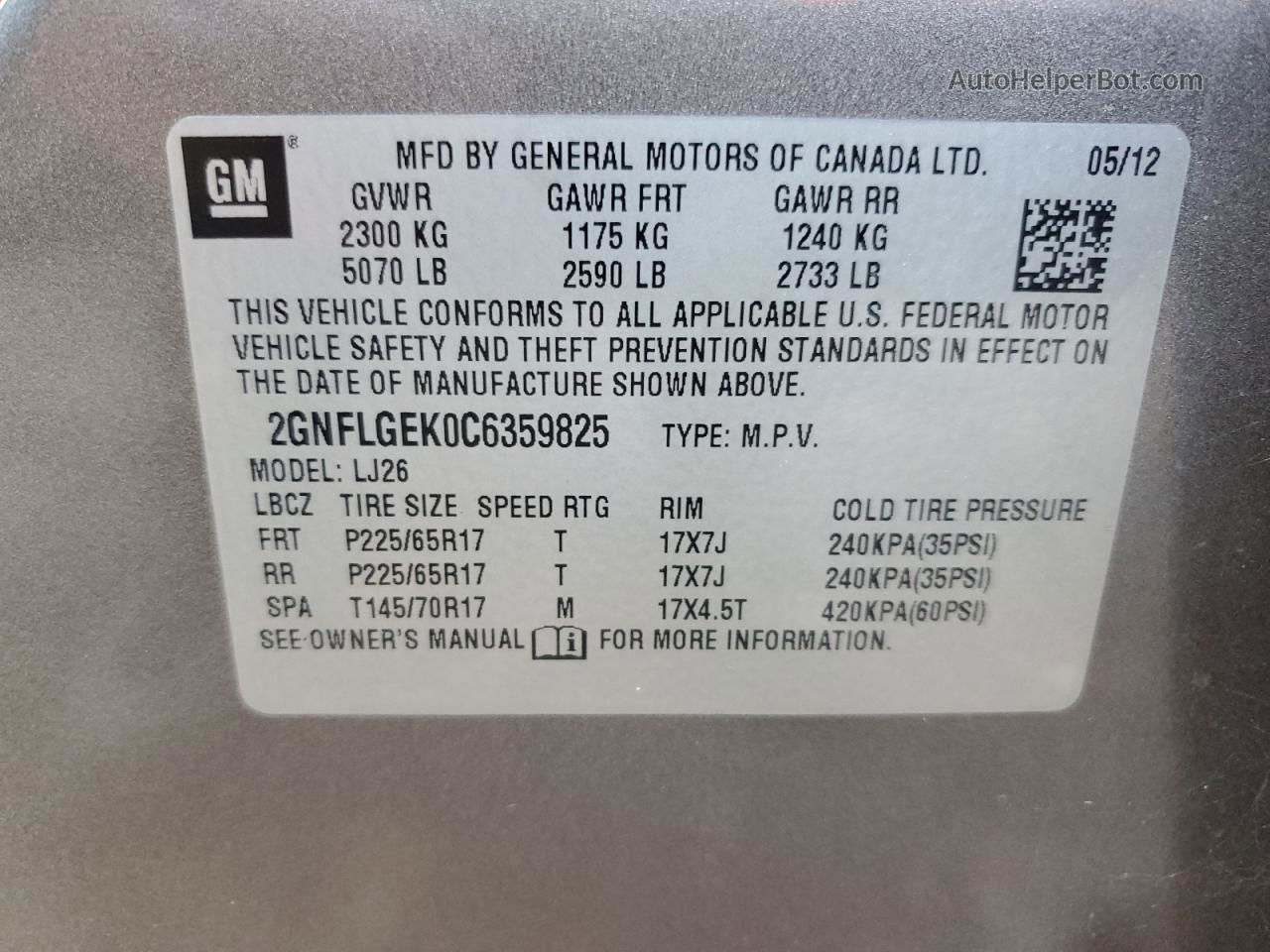 2012 Chevrolet Equinox Ltz Gray vin: 2GNFLGEK0C6359825