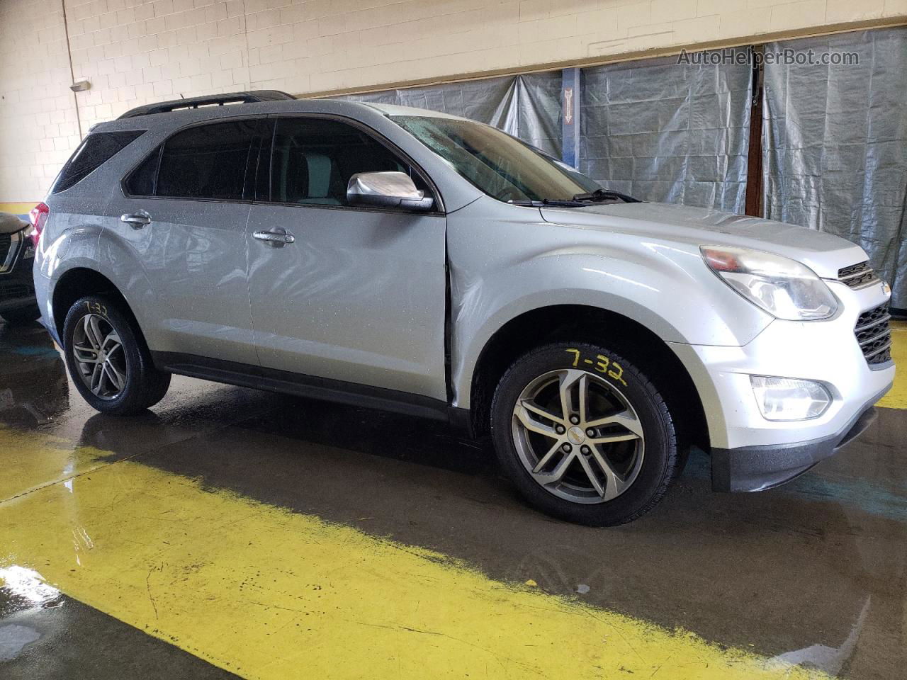 2016 Chevrolet Equinox Ltz Silver vin: 2GNFLGEK7G6319649