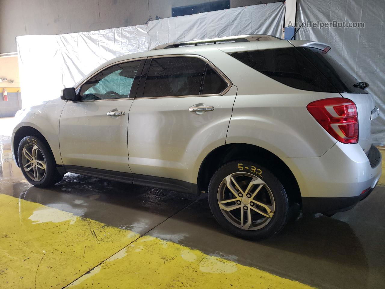 2016 Chevrolet Equinox Ltz Silver vin: 2GNFLGEK7G6319649