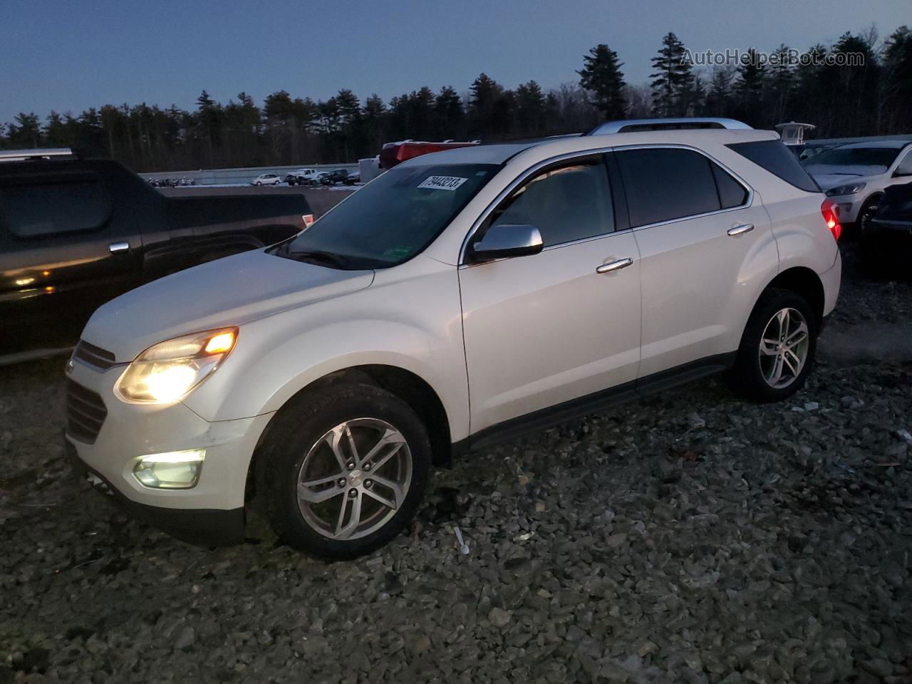 2016 Chevrolet Equinox Ltz White vin: 2GNFLGEK9G6133286