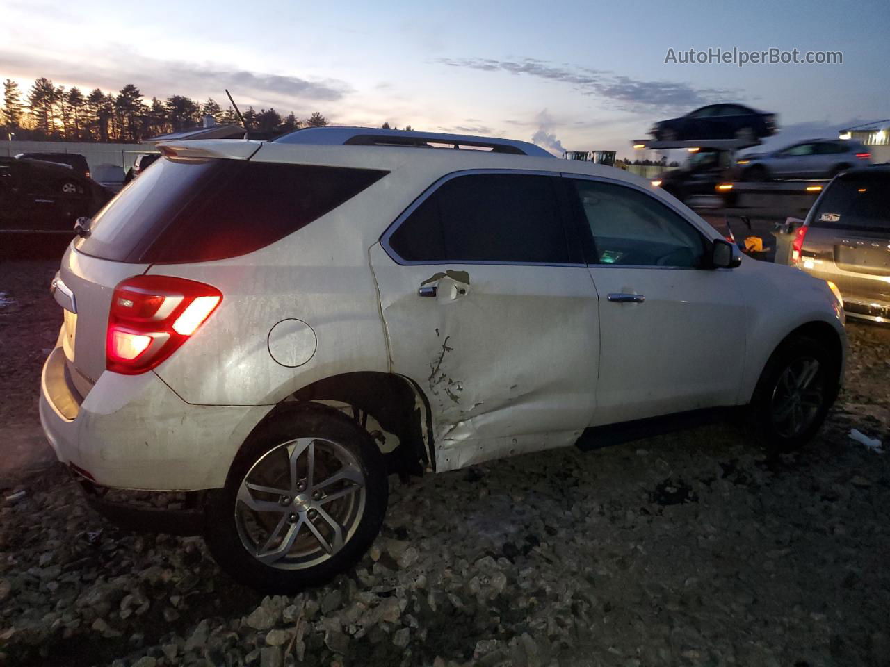 2016 Chevrolet Equinox Ltz White vin: 2GNFLGEK9G6133286