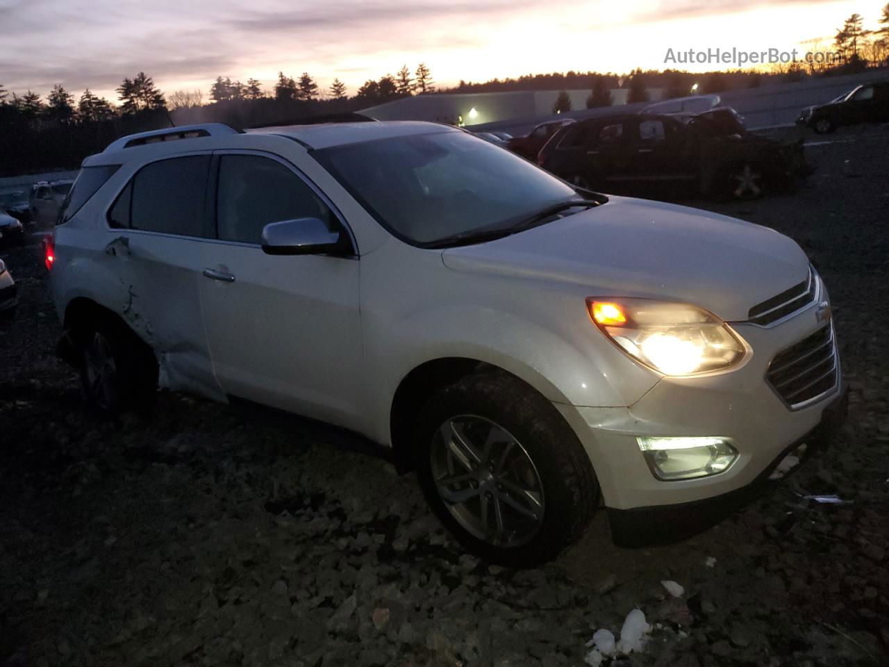 2016 Chevrolet Equinox Ltz White vin: 2GNFLGEK9G6133286