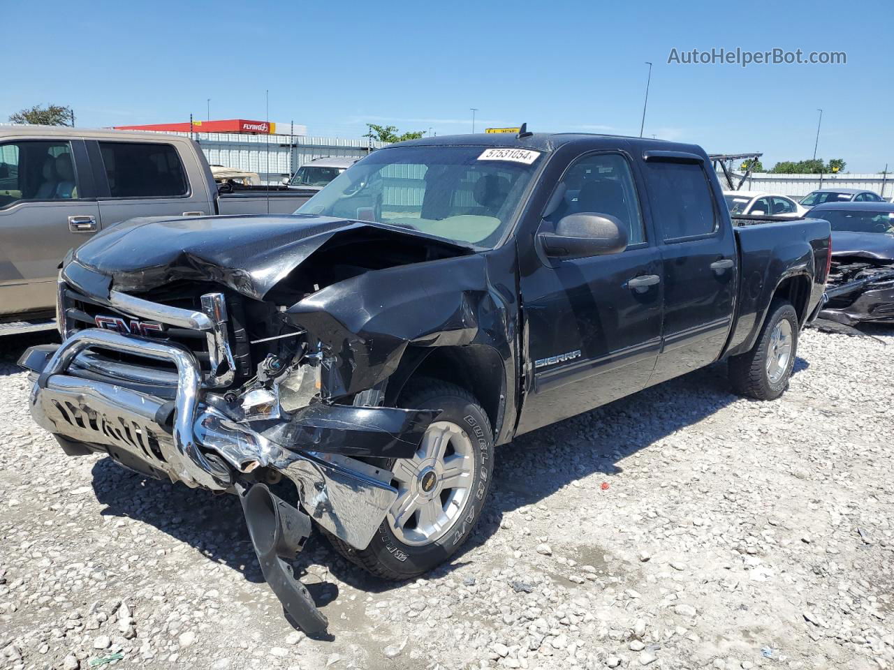 2008 Gmc Sierra C1500 Black vin: 2GTEC13C081157455