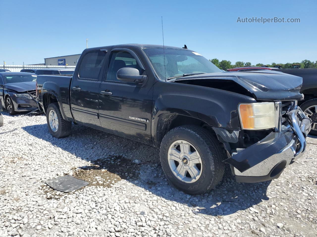 2008 Gmc Sierra C1500 Black vin: 2GTEC13C081157455