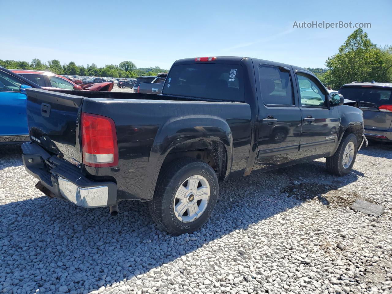 2008 Gmc Sierra C1500 Black vin: 2GTEC13C081157455