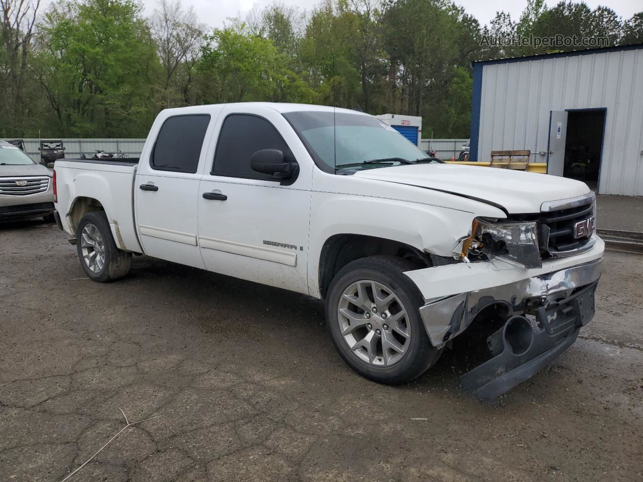 2008 Gmc Sierra C1500 White vin: 2GTEC13C381129830