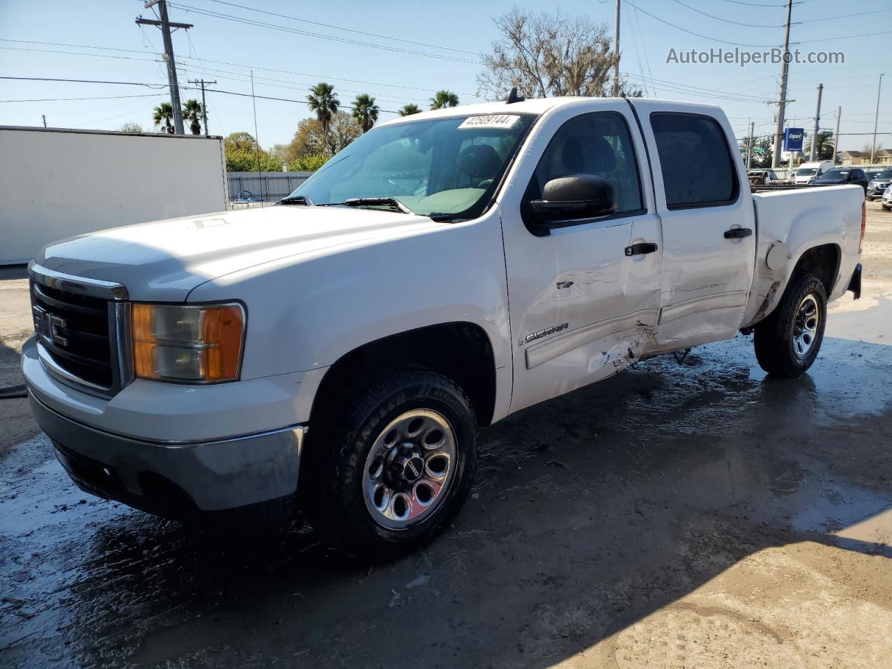 2008 Gmc Sierra C1500 White vin: 2GTEC13C381230950