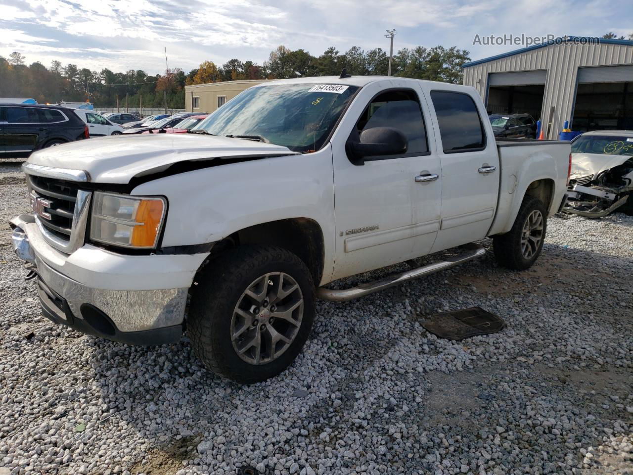 2008 Gmc Sierra C1500 White vin: 2GTEC13JX81225579