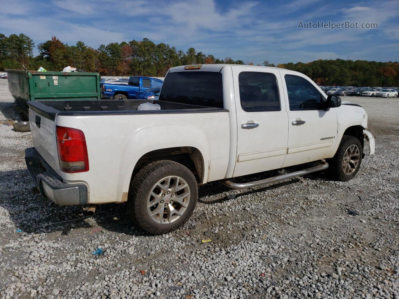 2008 Gmc Sierra C1500 White vin: 2GTEC13JX81225579