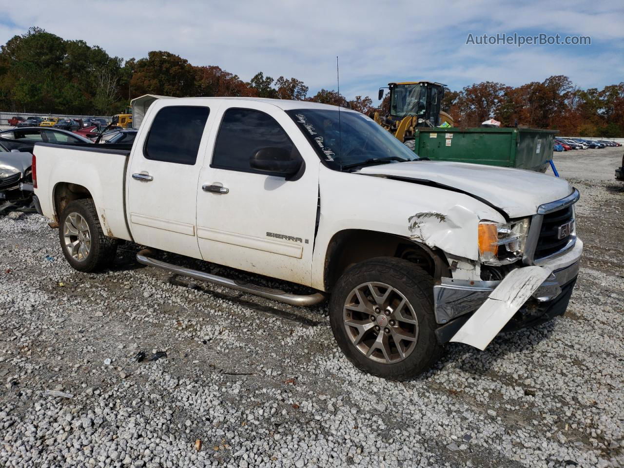 2008 Gmc Sierra C1500 White vin: 2GTEC13JX81225579