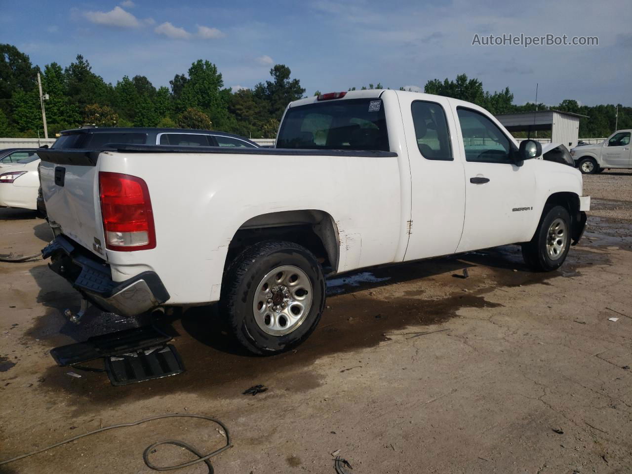 2008 Gmc Sierra C1500 White vin: 2GTEC19C781253087