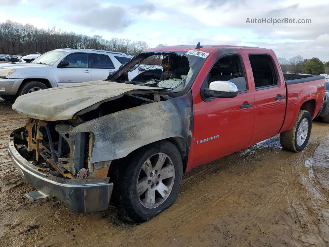 2008 Gmc Sierra K1500 Красный vin: 2GTEK133581227700