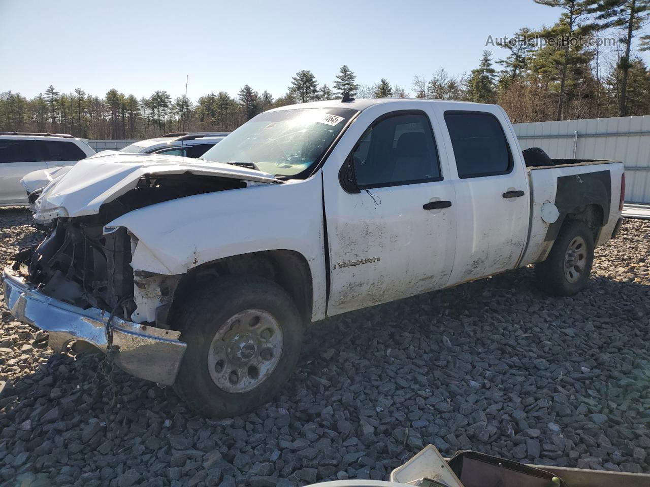 2008 Gmc Sierra K1500 White vin: 2GTEK13C281323722