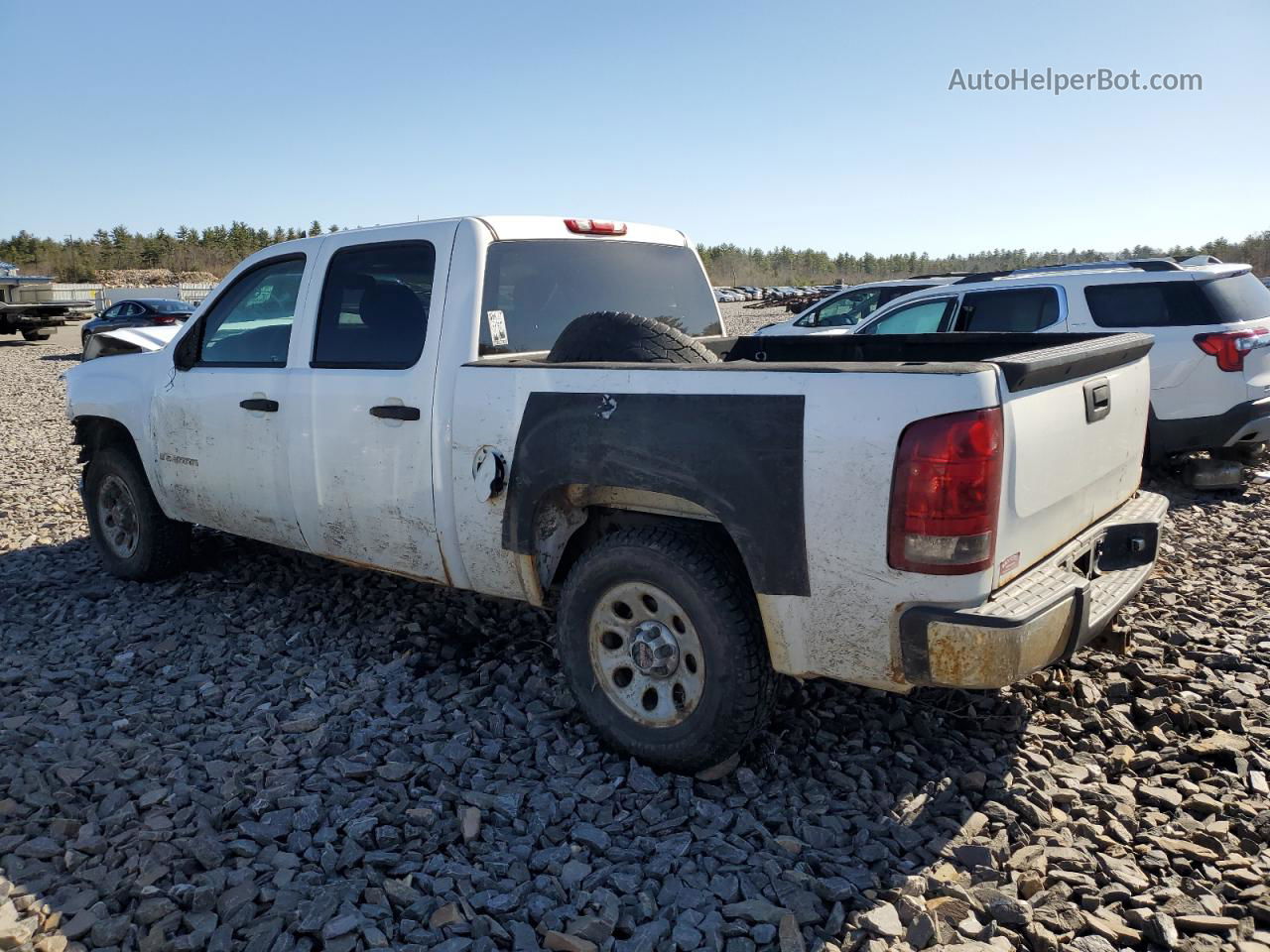 2008 Gmc Sierra K1500 White vin: 2GTEK13C281323722