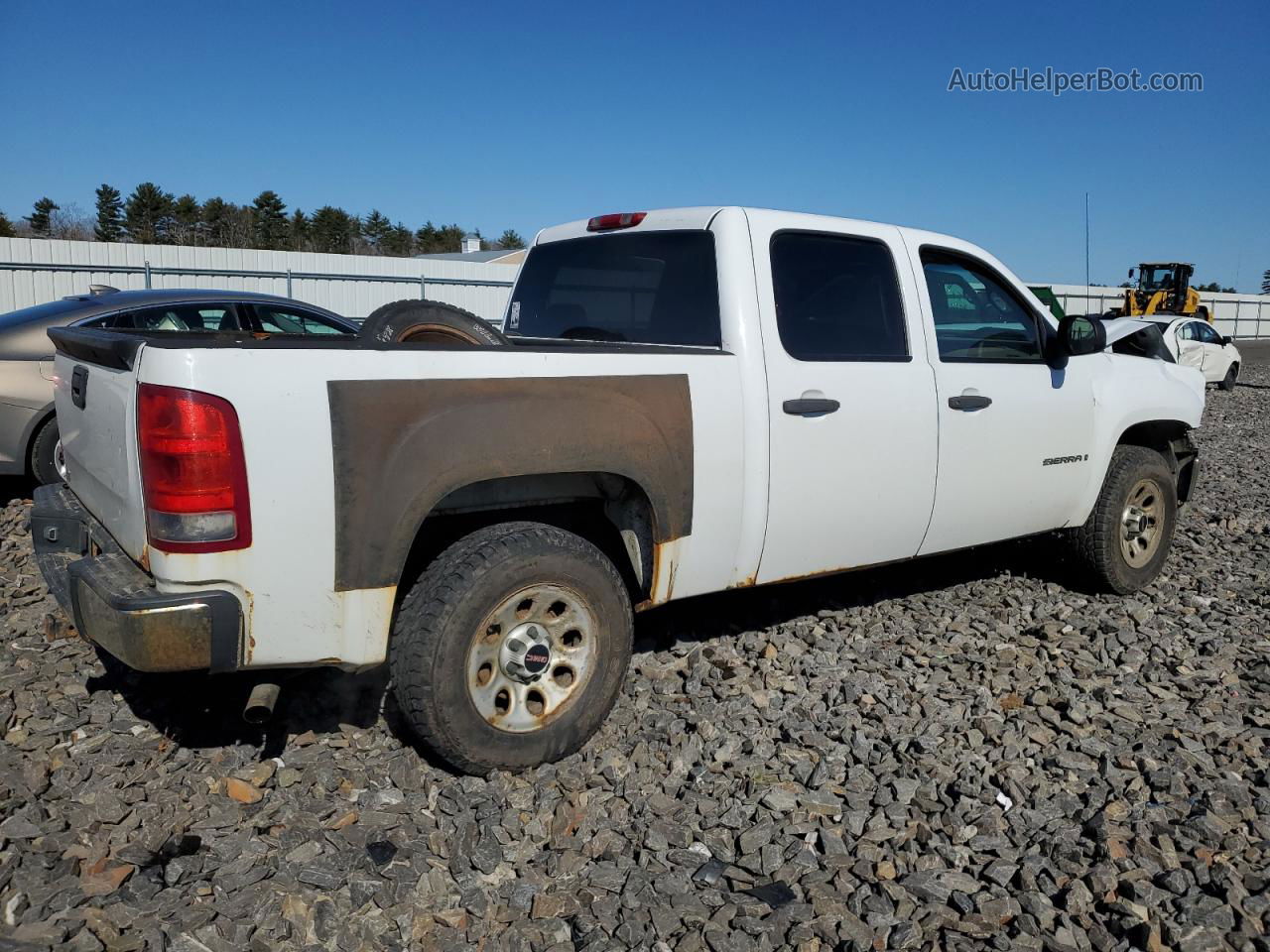 2008 Gmc Sierra K1500 White vin: 2GTEK13C281323722