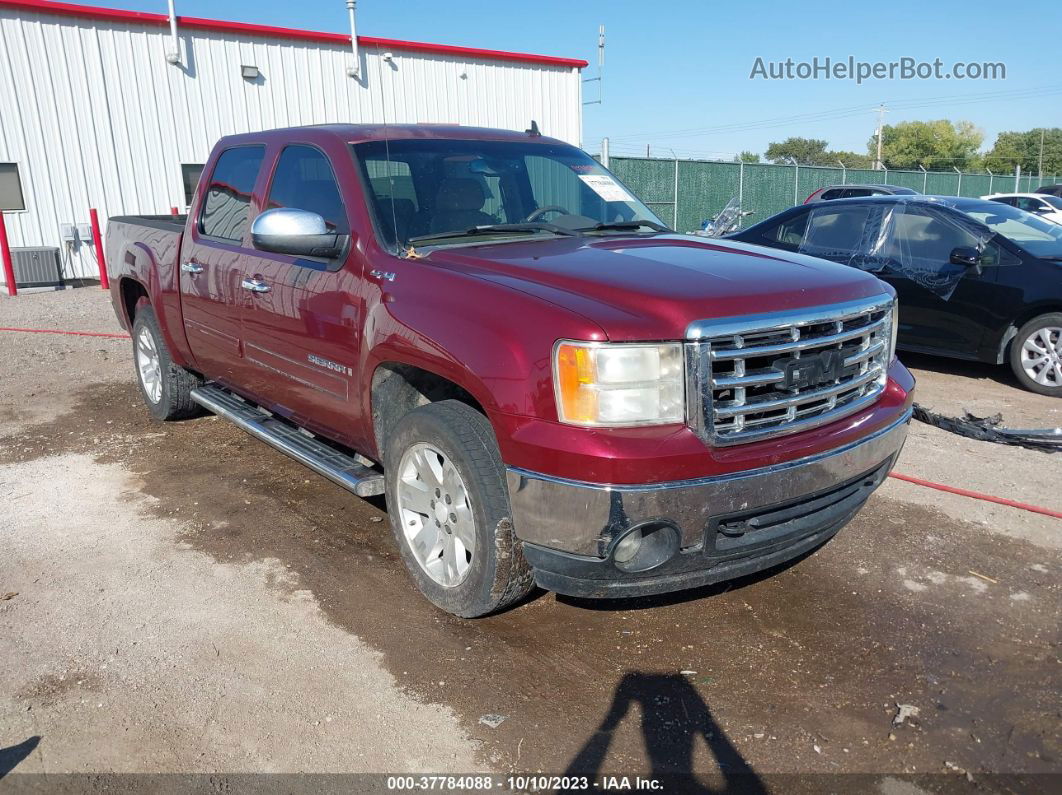 2008 Gmc Sierra 1500 Slt Maroon vin: 2GTEK13M981243679