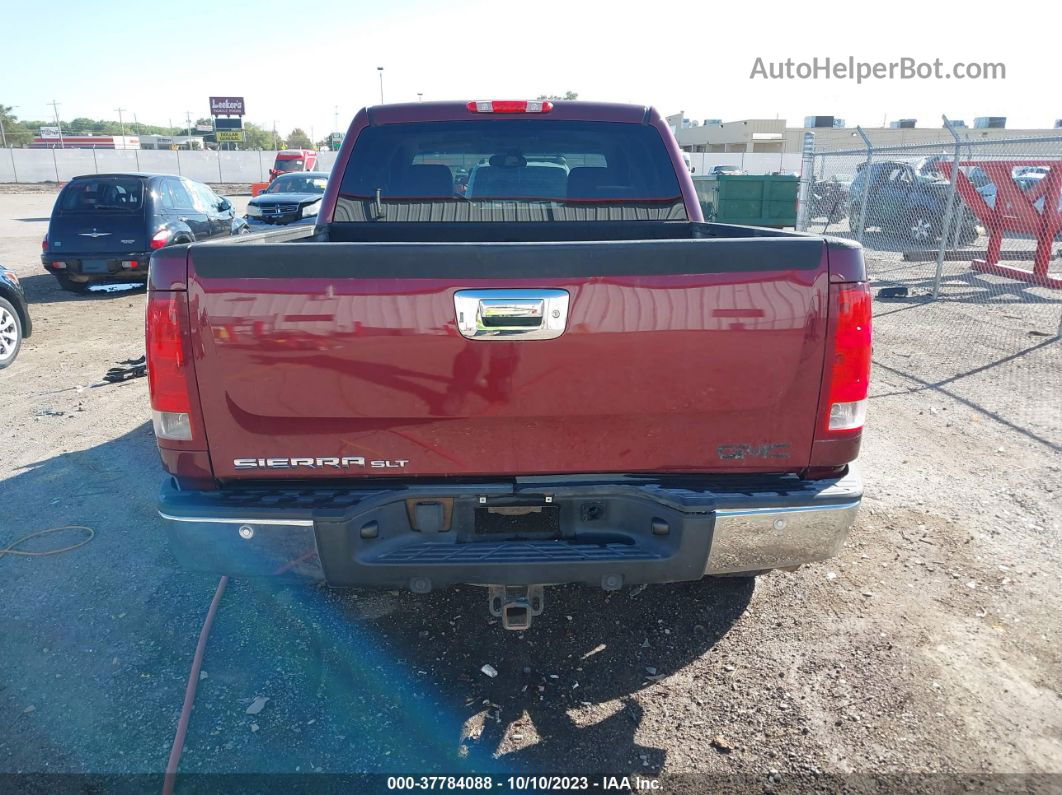 2008 Gmc Sierra 1500 Slt Maroon vin: 2GTEK13M981243679