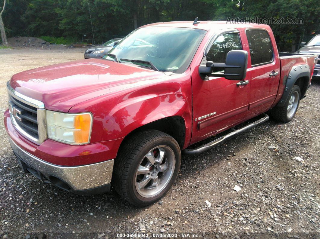 2007 Gmc Sierra 1500 Sle2 Red vin: 2GTEK13MX71597290