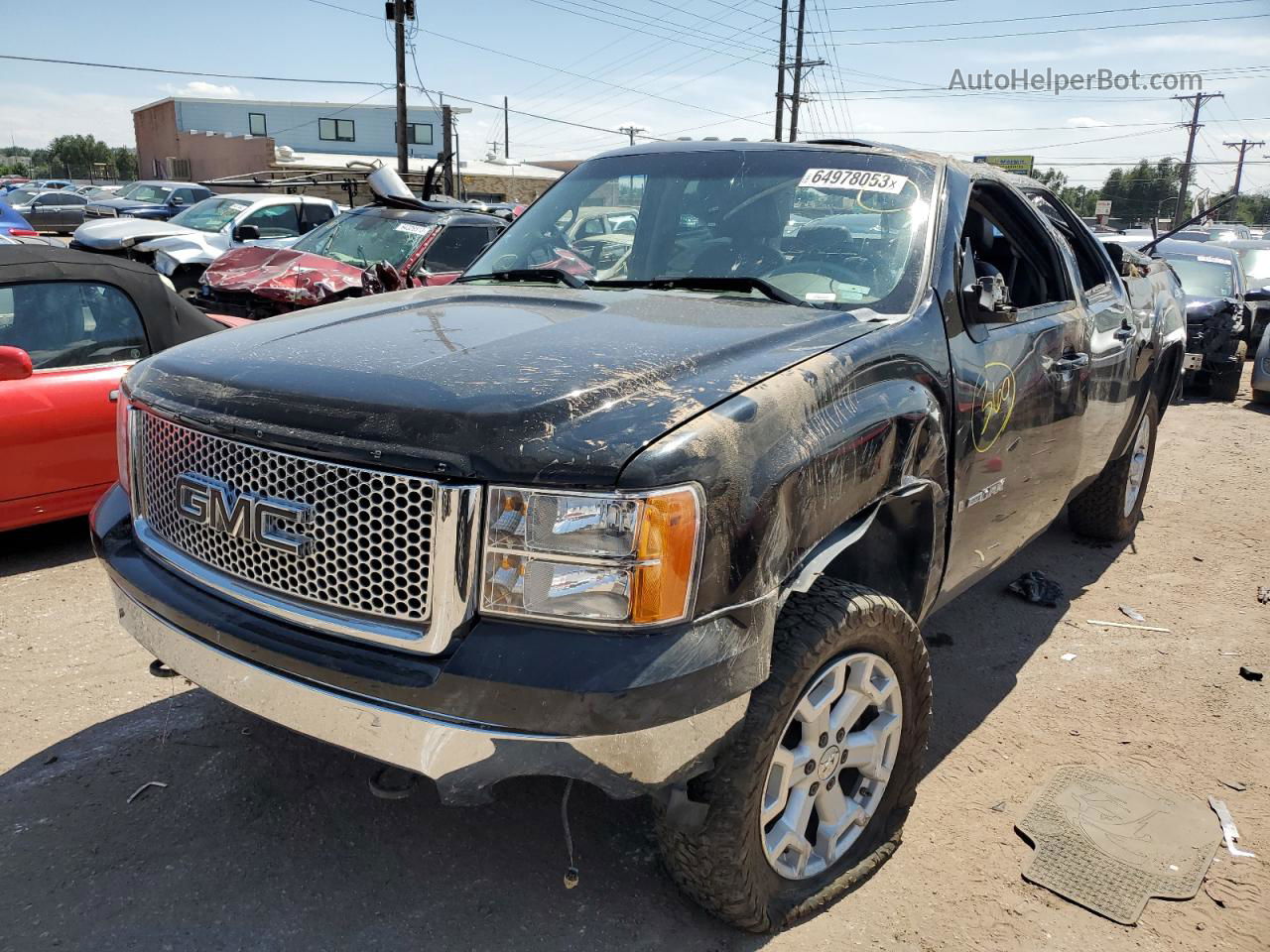 2008 Gmc Sierra K1500 Black vin: 2GTEK13Y881102296