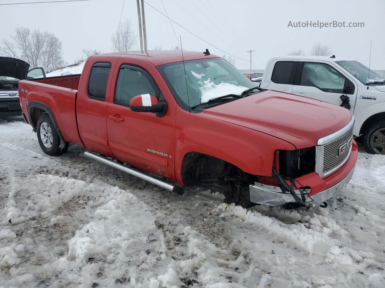 2008 Gmc Sierra K1500 Red vin: 2GTEK190681238167