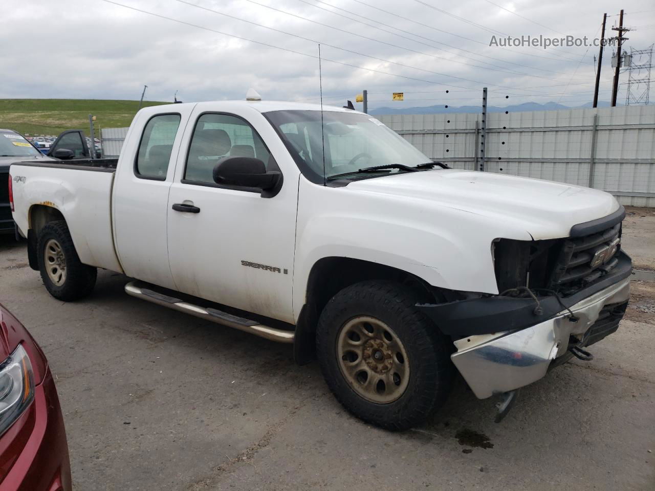 2008 Gmc Sierra K1500 White vin: 2GTEK190781260761