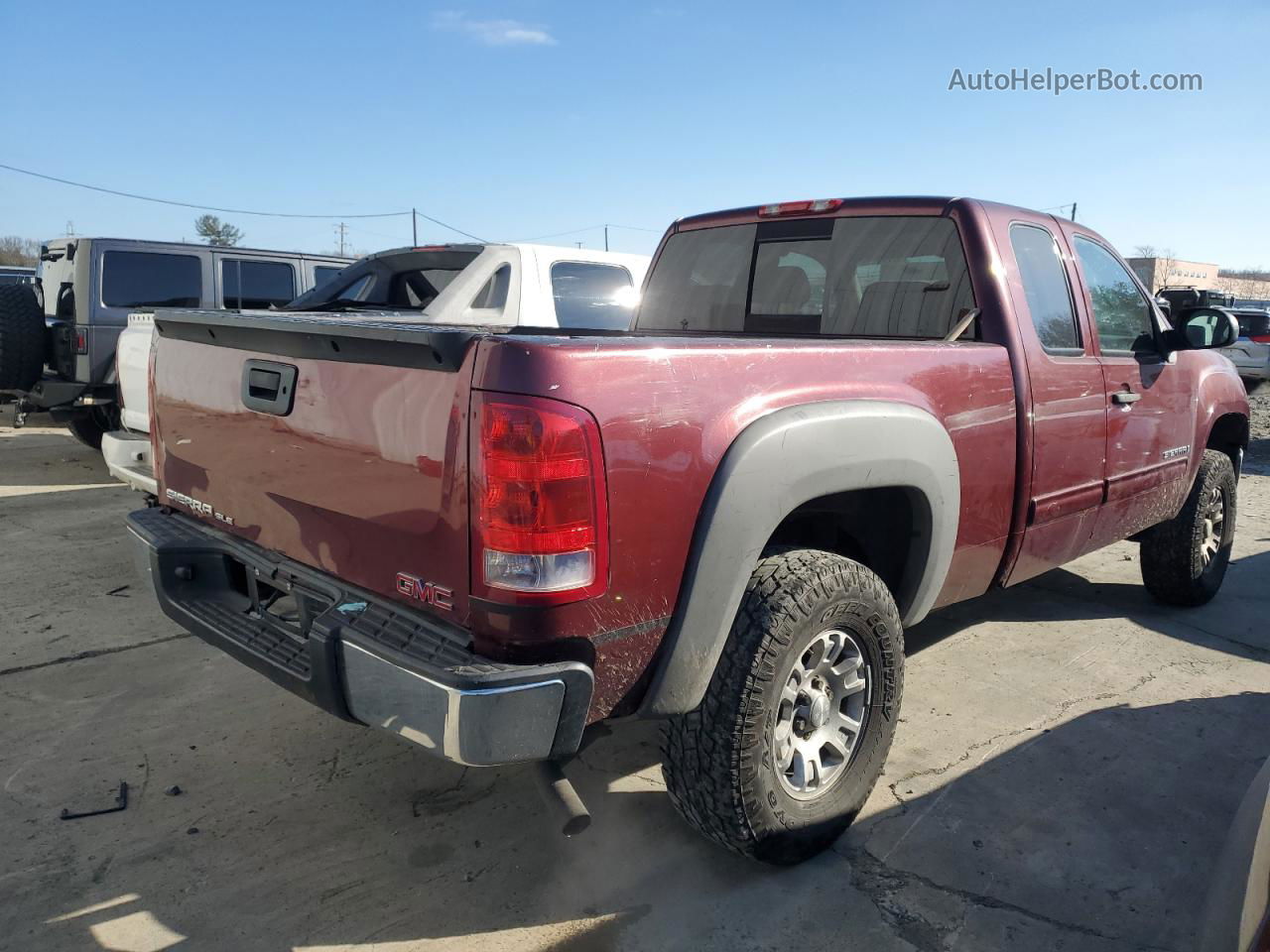 2008 Gmc Sierra K1500 Burgundy vin: 2GTEK19J181222483