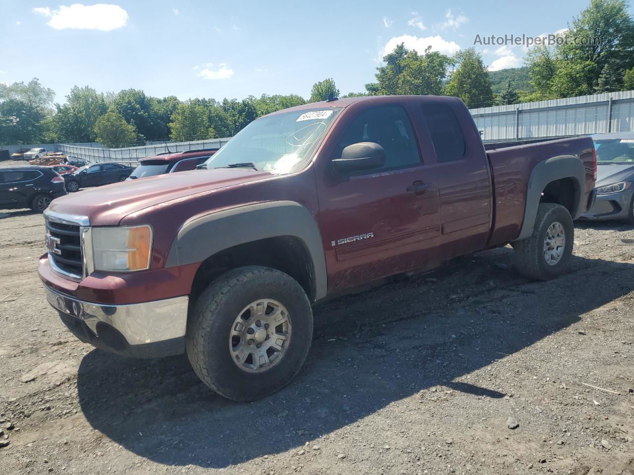 2008 Gmc Sierra K1500 Burgundy vin: 2GTEK19J181222483