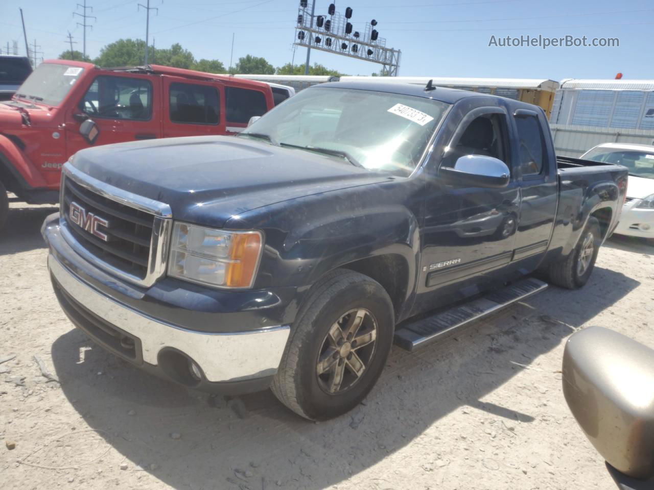 2008 Gmc Sierra K1500 Blue vin: 2GTEK19J681241904