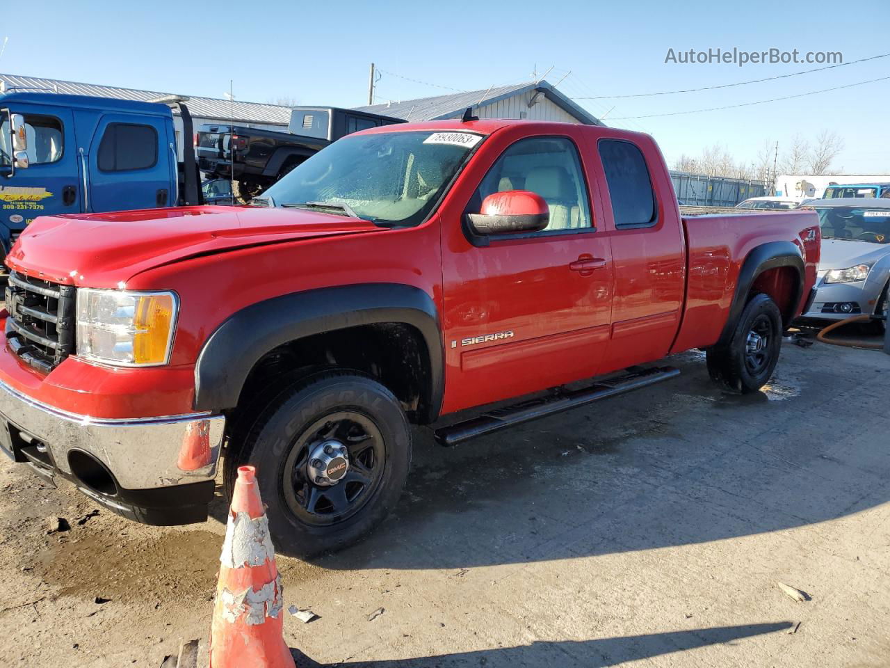 2008 Gmc Sierra K1500 Red vin: 2GTEK19J881103586