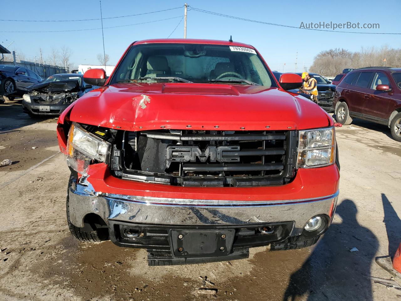 2008 Gmc Sierra K1500 Red vin: 2GTEK19J881103586