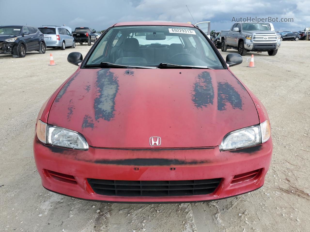 1994 Honda Civic Cx Red vin: 2HGEH2354RH526983