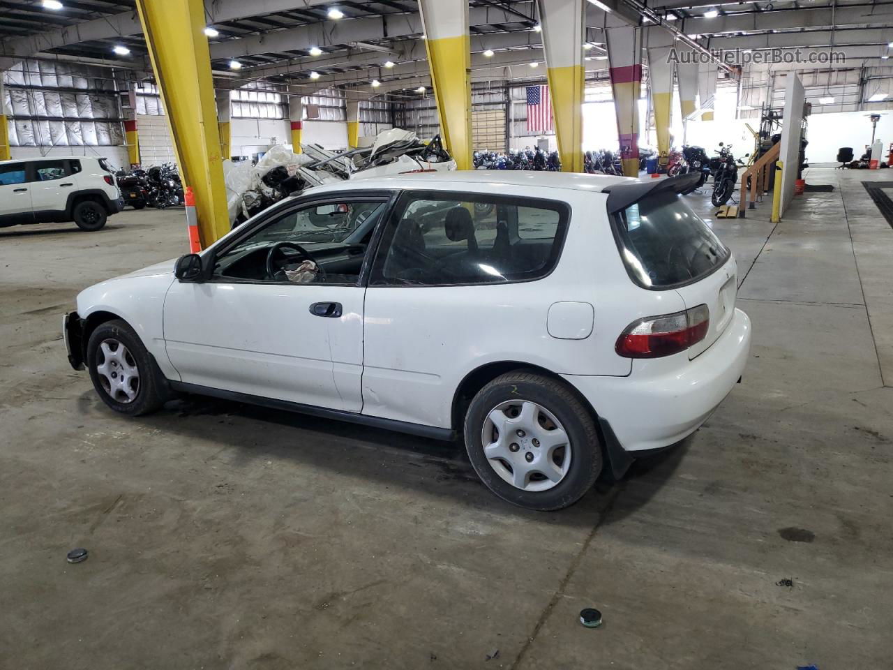 1993 Honda Civic Cx White vin: 2HGEH2355PH523975