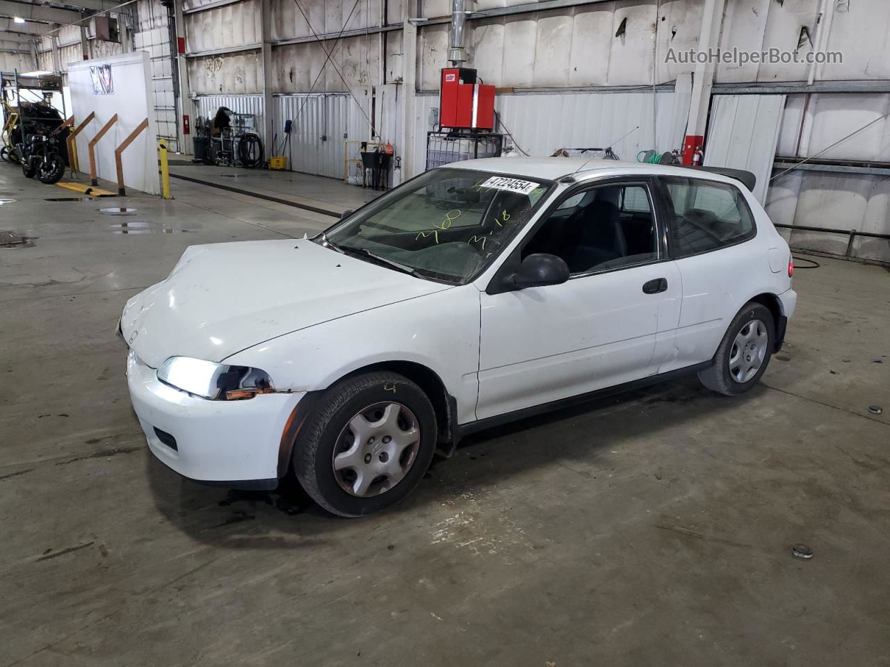 1993 Honda Civic Cx White vin: 2HGEH2355PH523975