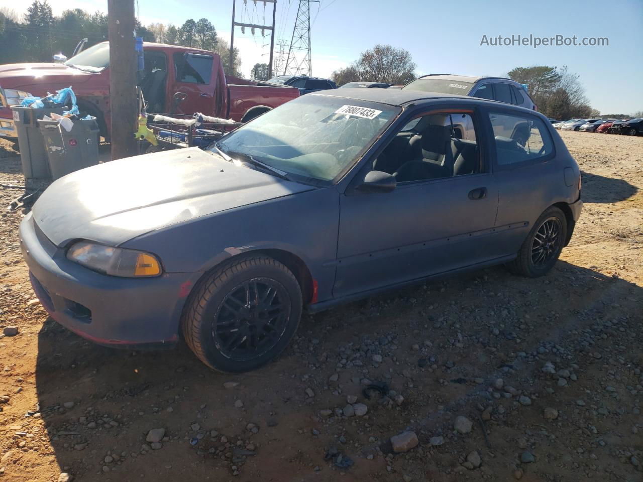 1994 Honda Civic Dx Gray vin: 2HGEH2361RH521328