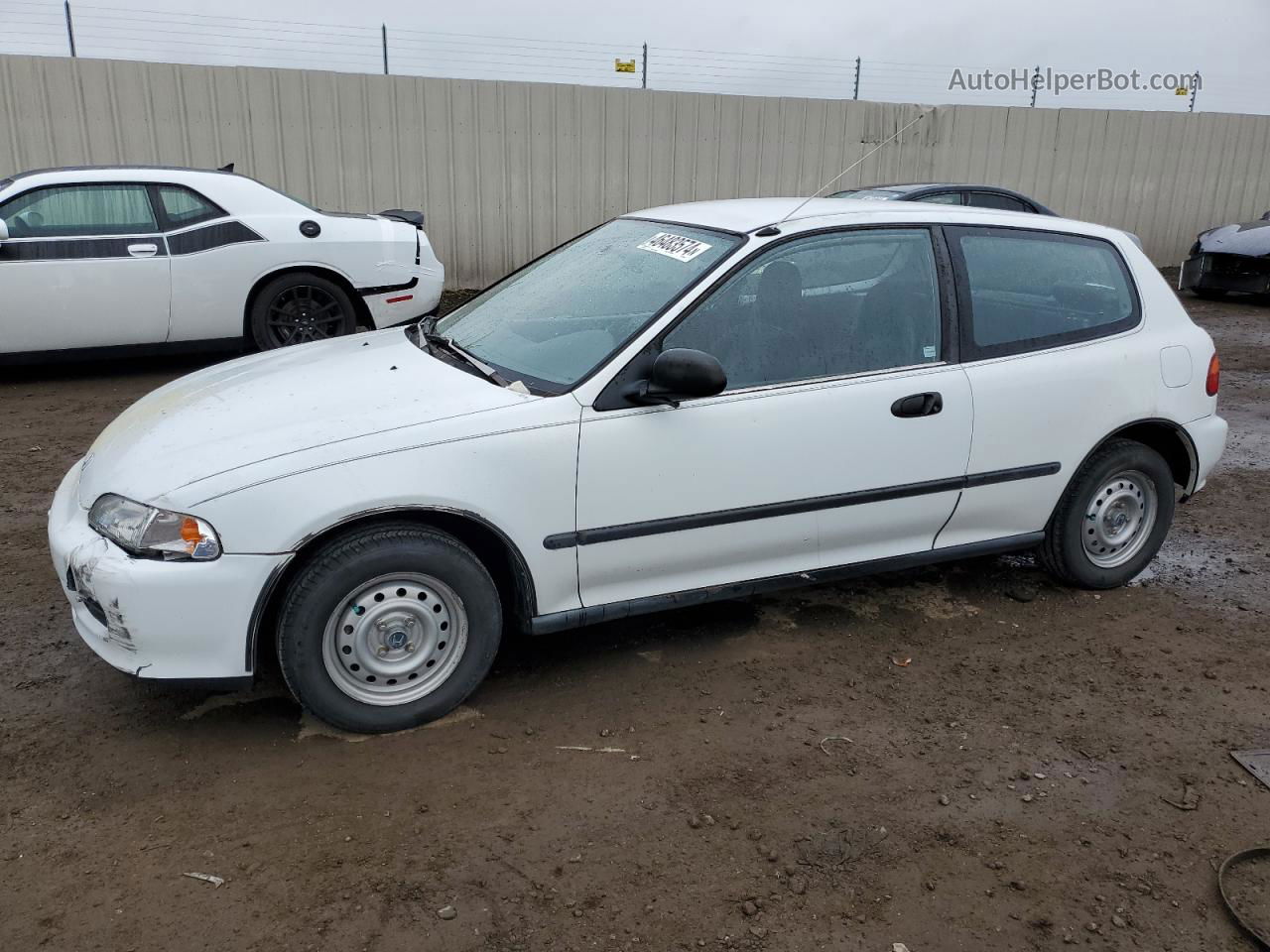 1993 Honda Civic Dx White vin: 2HGEH2363PH503491