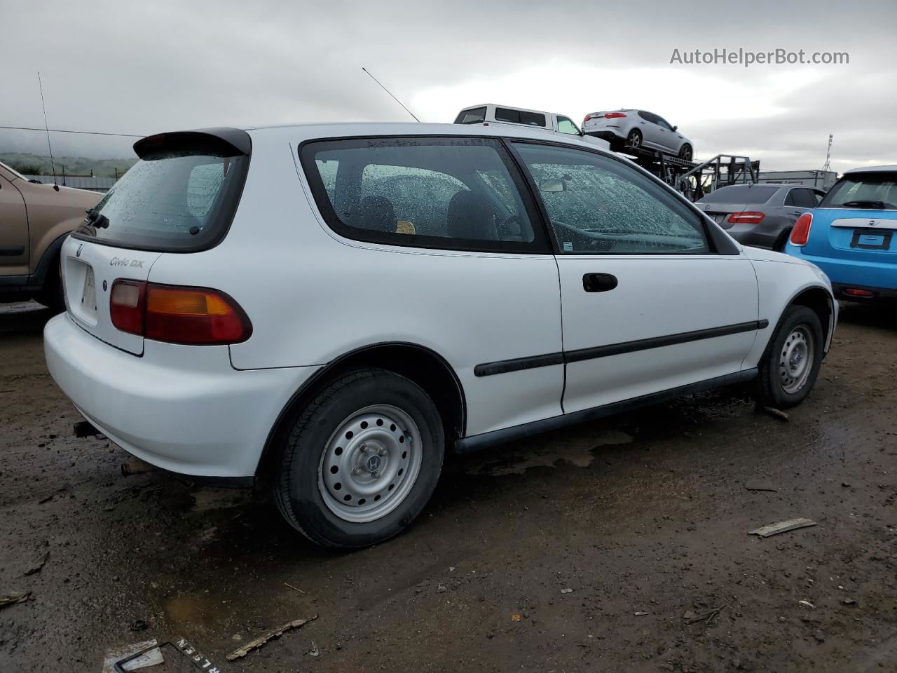 1993 Honda Civic Dx White vin: 2HGEH2363PH503491