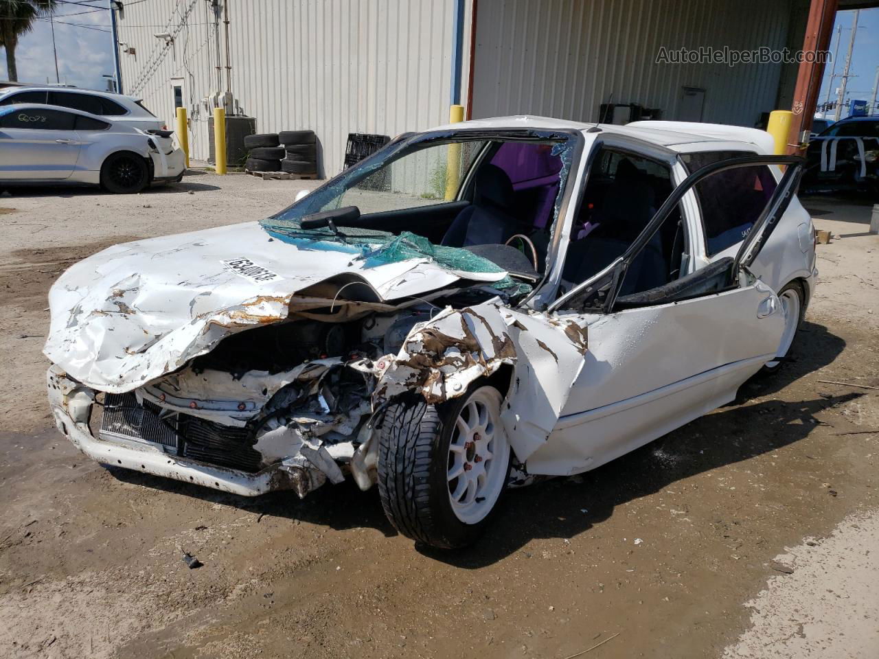 1993 Honda Civic Dx White vin: 2HGEH2363PH526074