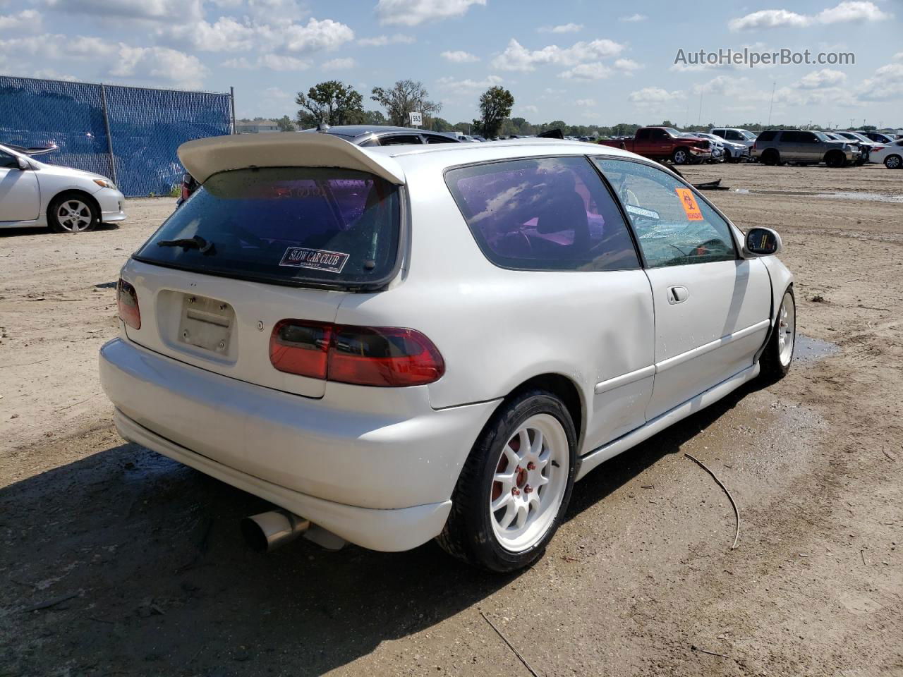 1993 Honda Civic Dx White vin: 2HGEH2363PH526074